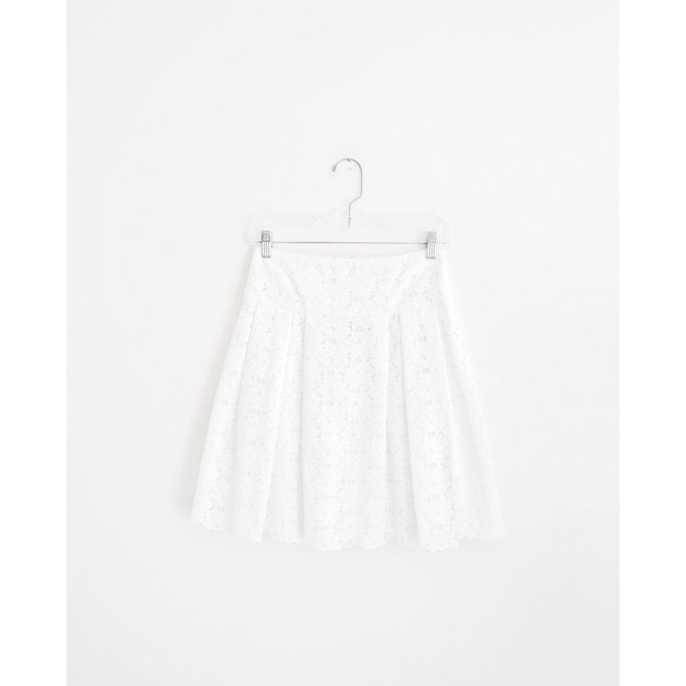 Organic by John Patrick White Cotton Lace Skirt 2